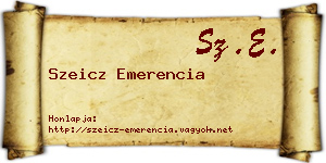 Szeicz Emerencia névjegykártya